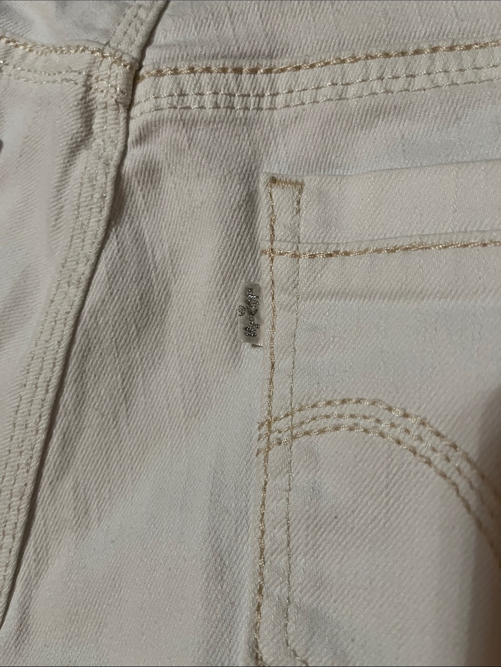 Levi’s 529 Curvy Skinny Leg White Denim Jeans Size 31 - Picture 9 of 10